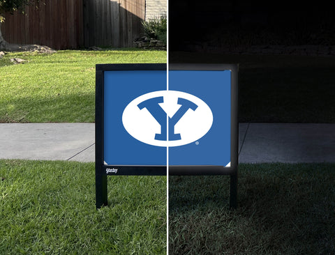 Brigham Young Athletics Mark Royal Blue Yardsy Sign - Day Night