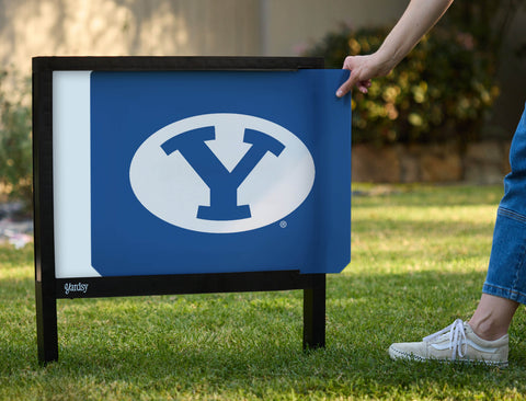 Brigham Young Athletics Mark Royal Blue Yardsy Sign - Interchangeable