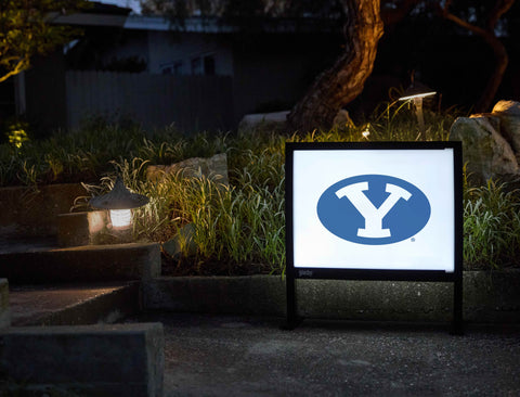 Brigham Young Athletics Mark White Yardsy Sign - Flat Feet