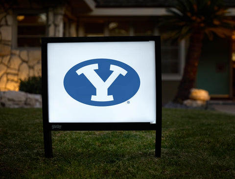 Brigham Young Athletics Mark White Yardsy Sign - Hero