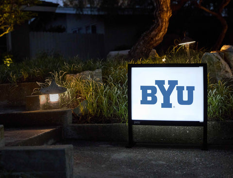 Brigham Young BYU Mark White Yardsy Sign - Flat Feet