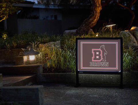 Brown University B Bear Brown Yardsy Sign - Flat Feet