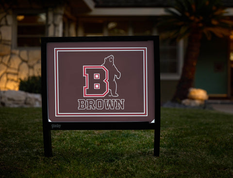 Brown University B Bear Brown Yardsy Sign - Hero