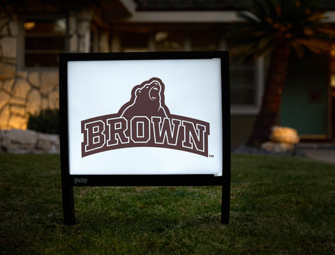 Brown University Mascot White Yardsy Sign - Hero