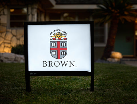 Brown University White Yardsy Sign - Hero