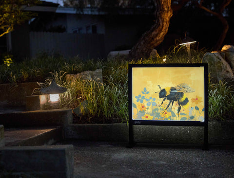 Bumbling Bee Garden Yardsy Sign - Flat Feet