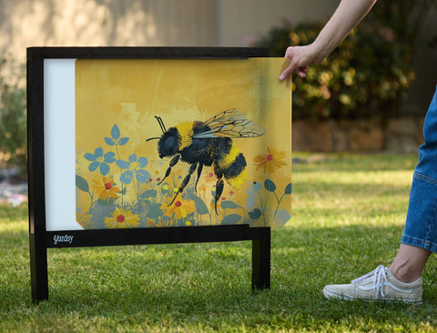 Bumbling Bee Garden Yardsy Sign - Interchangeable