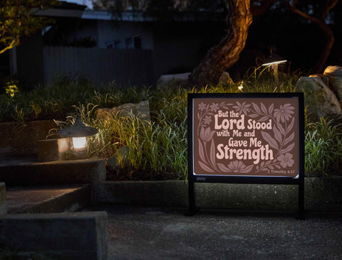 But The Lord Stood With Me Yardsy Sign - Flat Feet