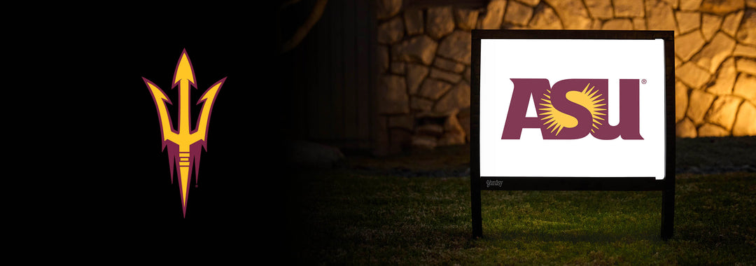 Arizona State Yard Sign – Solar Light-Up Sun Devils | Yardsy