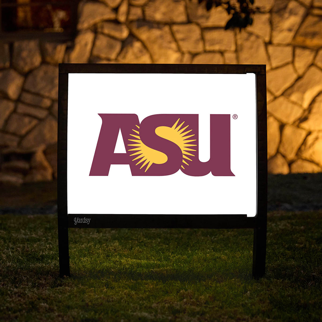 Arizona State Yard Sign – Solar Light-Up Sun Devils | Yardsy