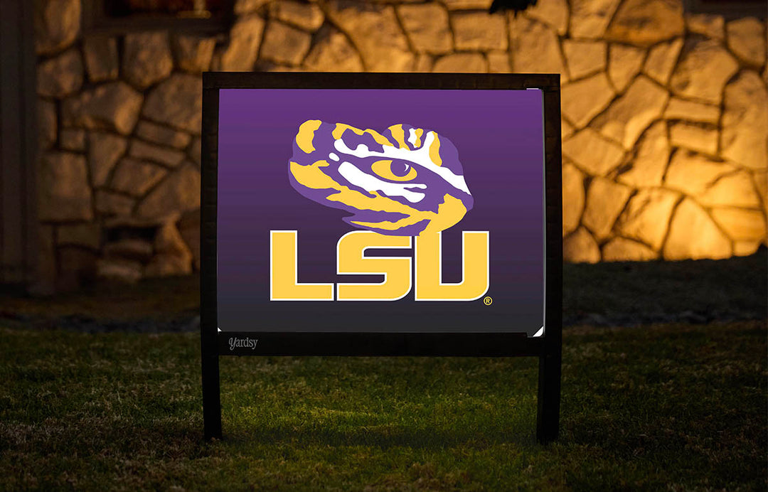 LSU Yard Sign – Solar Light-Up Tigers Decor | Yardsy