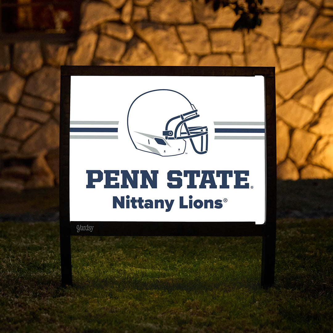 Penn State Yard Sign – Solar Light-Up Nittany Lions | Yardsy