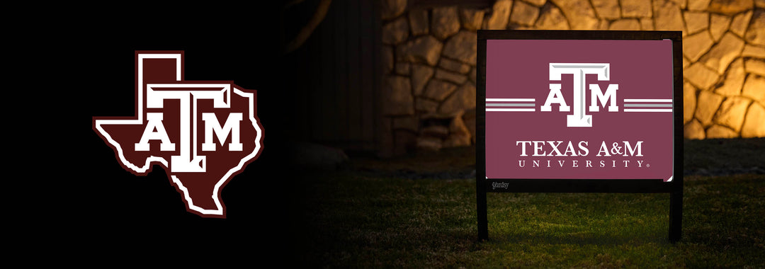 Texas A&M Yard Sign – Solar Light-Up Aggies Decor | Yardsy