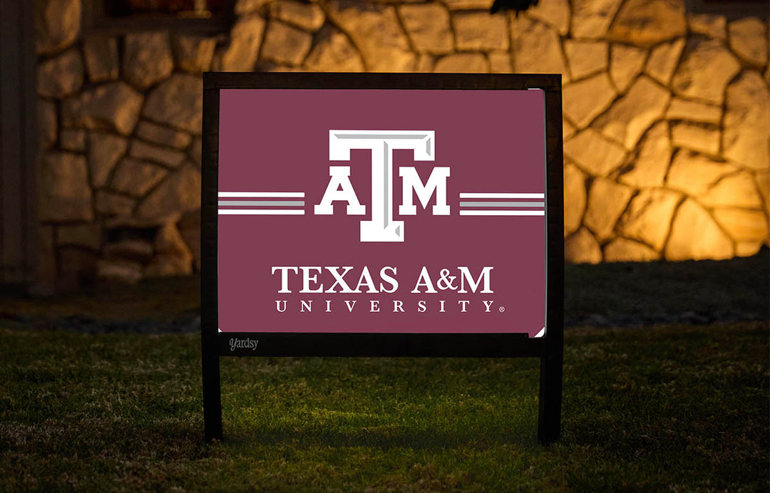 Texas A&M Yard Sign – Solar Light-Up Aggies Decor | Yardsy