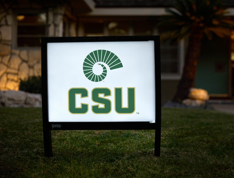 CSU Logo White Yardsy Sign - Hero
