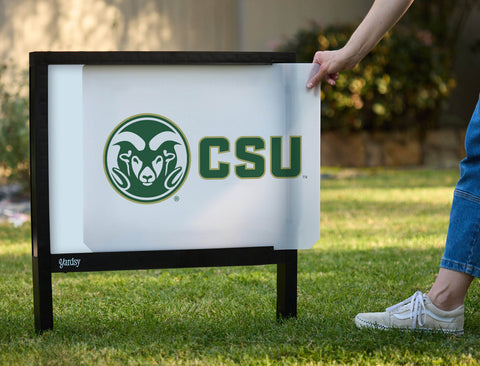CSU Ram White Yardsy Sign - Interchangeable