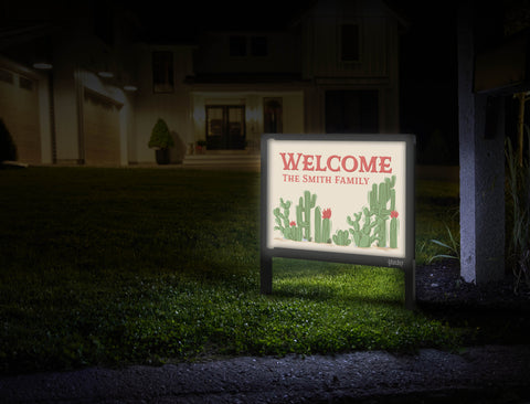 Cacti Welcome Custom Yardsy Sign