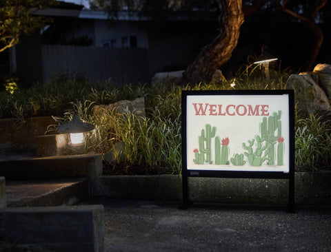 Cacti Welcome Yardsy Sign - Flat Feet