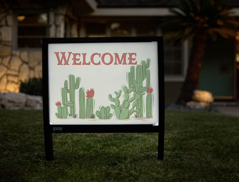 Cacti Welcome Yardsy Sign - Hero