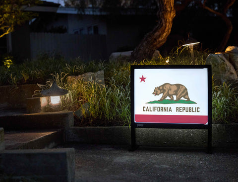 California State Flag Yardsy Sign - Flat Feet