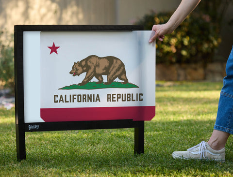 California State Flag Yardsy Sign - Interchangeable