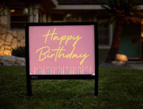 Candle Birthday Yardsy Sign - Hero