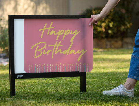 Candle Birthday Yardsy Sign - Interchangeable