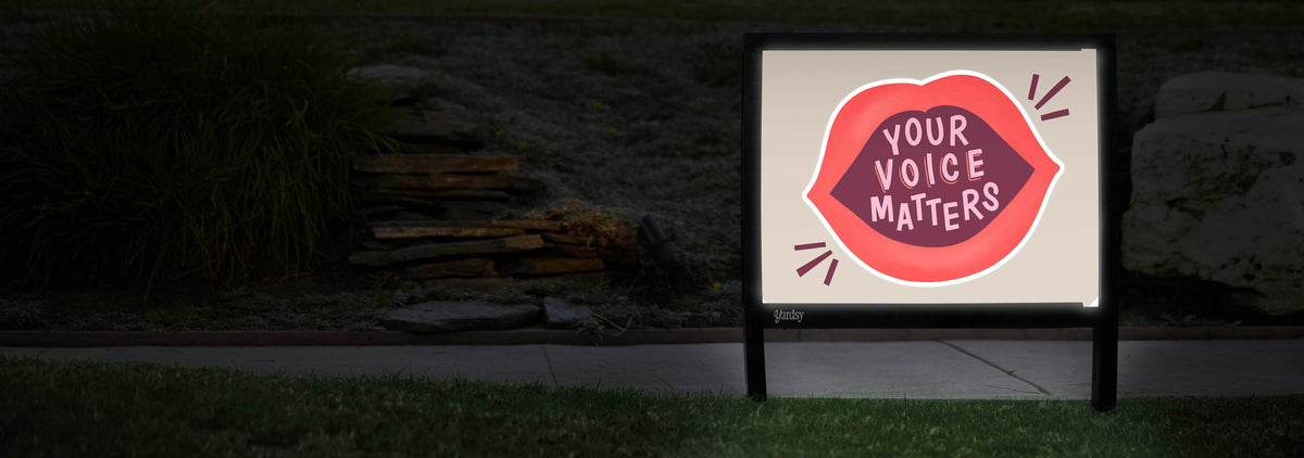 Cause Yard Signs That Light Up at Night | Yardsy
