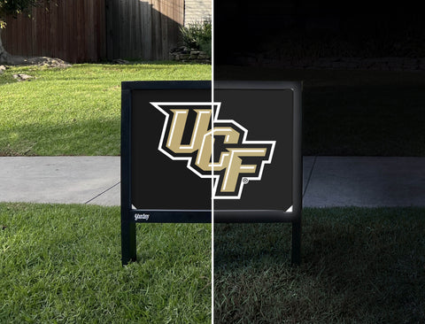 UCF Athletics Mark Black Yardsy Sign - Day Night