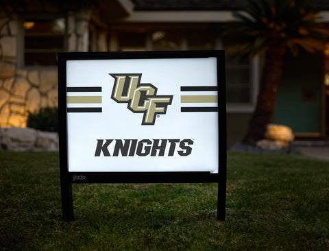 UCF Knights Stripes White Yardsy Sign - Hero