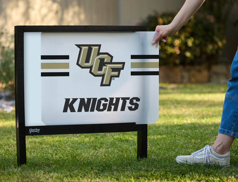 UCF Knights Stripes White Yardsy Sign - Interchangeable