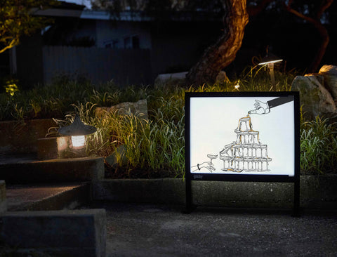 Champagne Tower Yardsy Sign