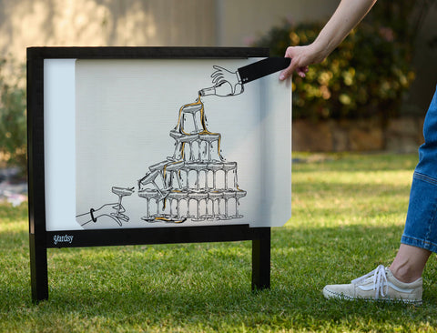 Champagne Tower Yardsy Sign