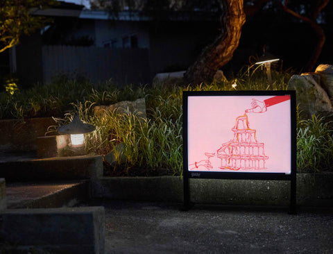 Champagne Tower Yardsy Sign