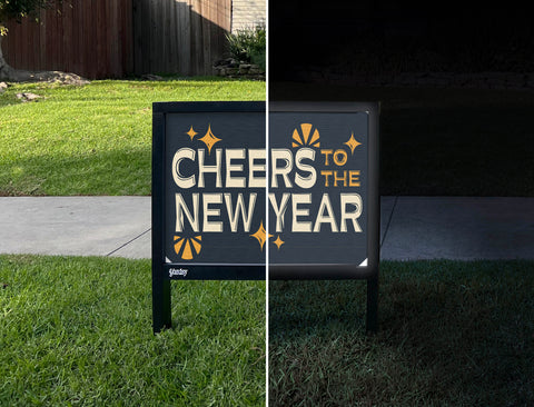 Cheers to the New Year Yardsy Sign