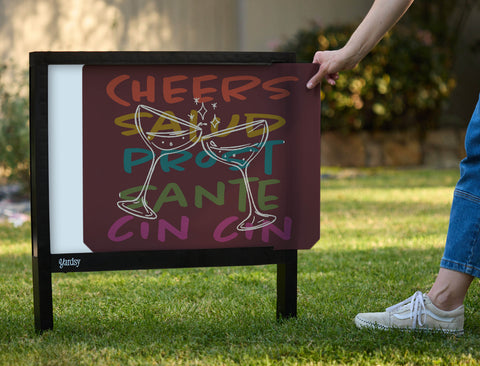 Cheers Yardsy Sign - Interchangeable