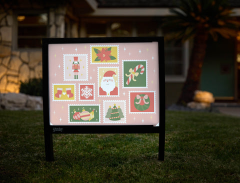 Christmas Postage Stamps Yardsy Sign - Hero
