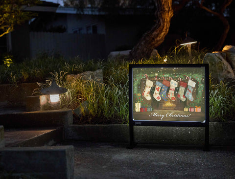 Christmas Stockings at the Hearth Holiday Yardsy Sign - Flat Feet