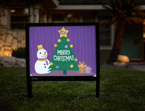 Christmas Tree LSU Yardsy Sign
