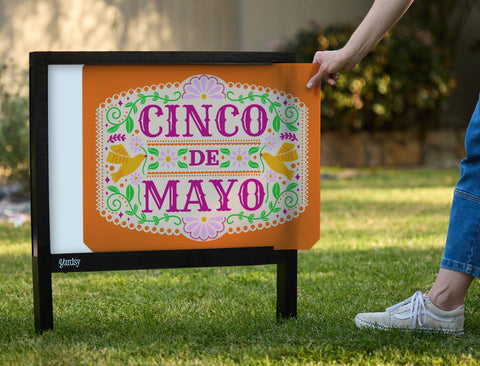 Cinco De Mayo Yardsy Sign - Interchangeable