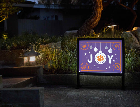 Clemson Christmas Joy Yardsy Sign - Flat Feet