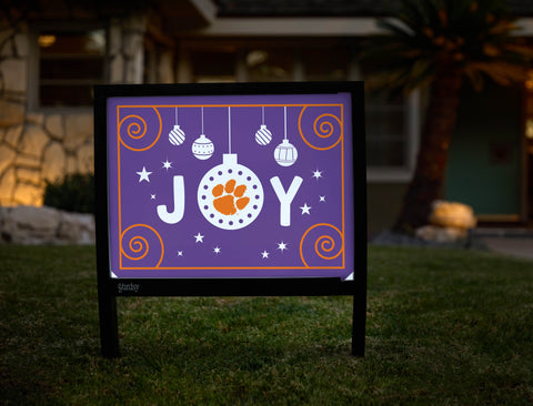 Clemson Christmas Joy Yardsy Sign - Hero