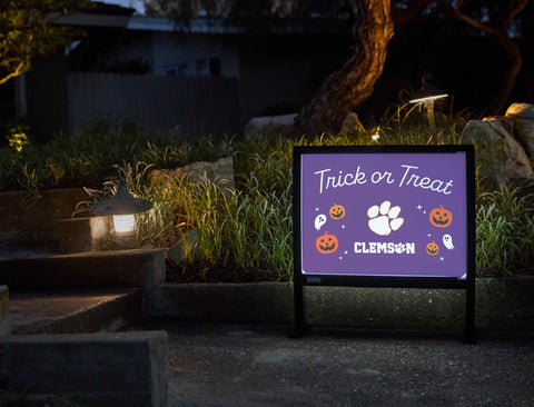 Clemson Halloween Trick Or Treat Yardsy Sign - Flat Feet