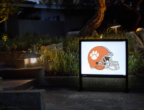 Clemson Helmet White Yardsy Sign - Flat Feet