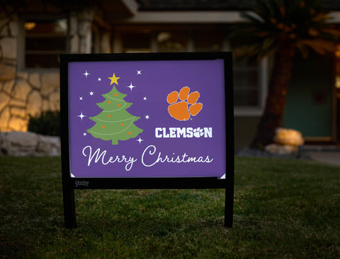 Clemson Merry Christmas Yardsy Sign - Hero
