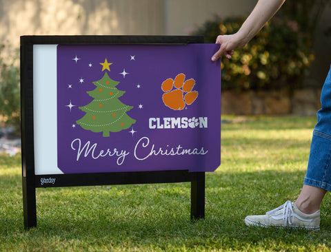 Clemson Merry Christmas Yardsy Sign - Interchangeable