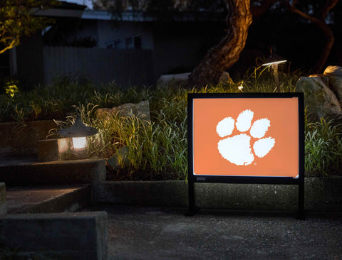 Clemson Paw Print Orange Yardsy Sign - Flat Feet