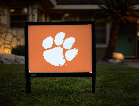 Clemson Paw Print Orange Yardsy Sign - Hero