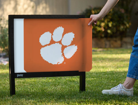 Clemson Paw Print Orange Yardsy Sign - Interchangeable