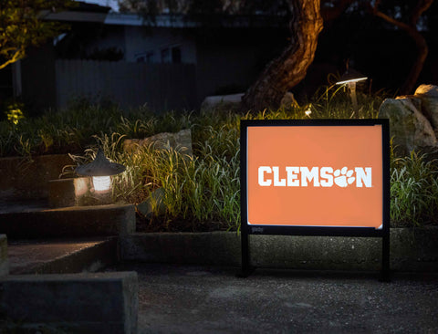 Clemson Paw Wordmark Orange Yardsy Sign - Flat Feet